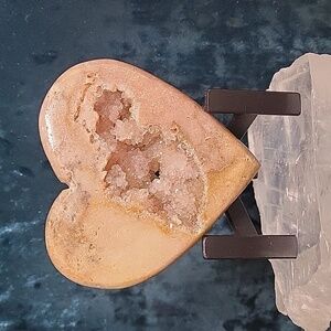 PAHB 3.5" 0.9lbs | Druzy Pink Amethyst Heart From Brazil | Home Decor | Gift